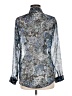 The Kooples 100% Silk Paisley Blue Long Sleeve Silk Top Size Med (2) - photo 2
