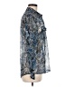 The Kooples 100% Silk Paisley Blue Long Sleeve Silk Top Size Med (2) - photo 4
