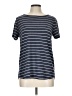Pink Clover Stripes Gray Short Sleeve Top Size L - photo 1
