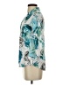 David Cline Floral Teal 3/4 Sleeve Blouse Size S - photo 5