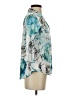 David Cline Floral Teal 3/4 Sleeve Blouse Size S - photo 4