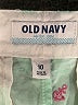 Old Navy 100% Cotton Hearts Green Shorts Size 10 - photo 3