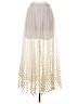 Free People 100% Polyester Polka Dots Ivory Formal Skirt Size 2 - photo 1