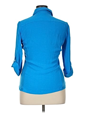 Ashley Blue 3/4 Sleeve Blouse (view 2)