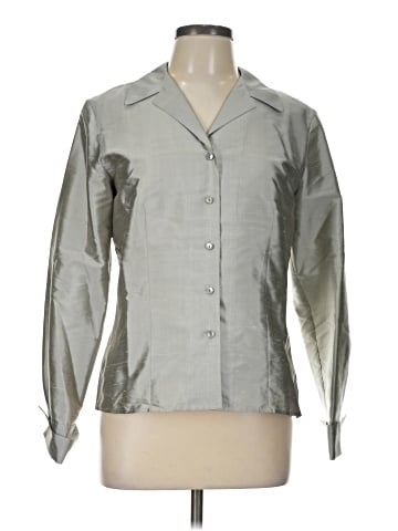 Ann Taylor Long Sleeve Silk Top (view 1)