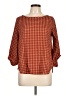2 Hearts Brown 3/4 Sleeve Blouse Size L - photo 1