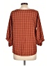 2 Hearts Brown 3/4 Sleeve Blouse Size L - photo 2