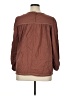 Max Studio 100% Cotton Brown 3/4 Sleeve Blouse Size XL - photo 2