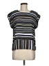 Vince Camuto 100% Polyester Black Short Sleeve Top Size M (petite) - photo 1