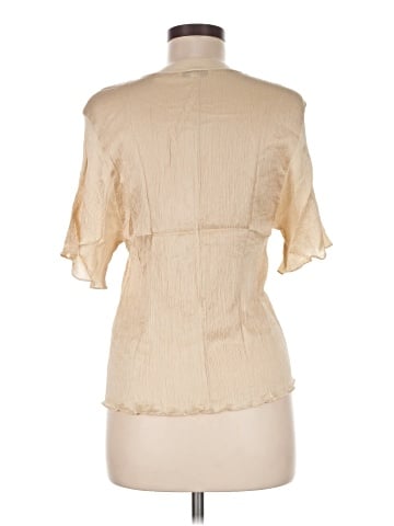 Vince. Short Sleeve Silk Top (view 2)