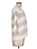 Soft Joie 100% Cotton Stripes Tan Ivory 3/4 Sleeve T-Shirt Size L - photo 4