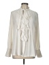 Ann Taylor 100% Polyester Ivory Long Sleeve Polo Size L - photo 1