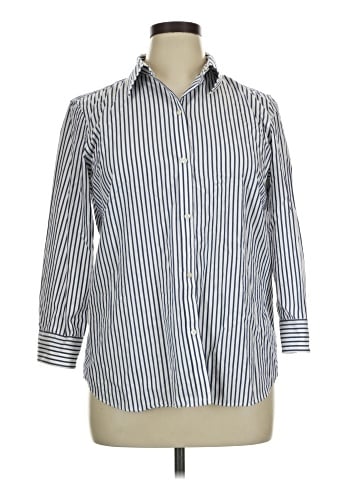Chaps 3/4 Sleeve Button-Down Shirt (view 1)
