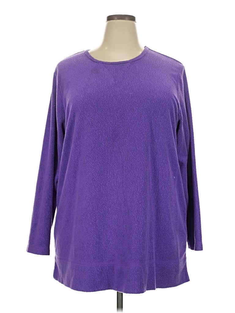 Pre-owned Woman Within Pullover Sweater In Purple