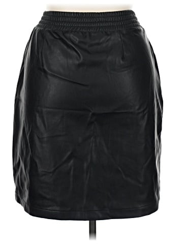 Universal Standard for J.Crew Faux Leather Skirt (view 2)