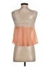 Double Zero 100% Polyester Orange Sleeveless Blouse Size S - photo 2