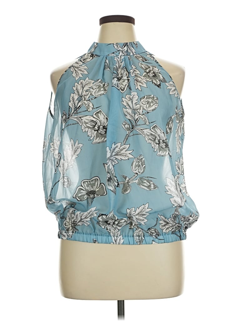 Shein Sleeveless Blouse: Blue Tops - Size X-Large