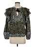 Ulla Johnson 100% Cotton Animal Print Gold Long Sleeve Blouse Size 4 - photo 1