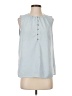 MICHAEL Michael Kors 100% Polyester Blue Sleeveless Blouse Size S - photo 1