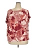wonderly Red Short Sleeve Blouse Size 3X - photo 1