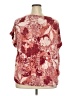 wonderly Red Short Sleeve Blouse Size 3X - photo 2
