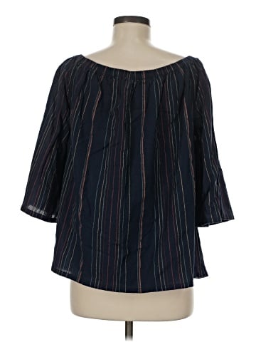 Garnet Hill 3/4 Sleeve Blouse (view 2)