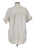 J.Crew 100% Linen Solid Gray Short Sleeve Button-Down Shirt Size M (estimated, tall) - photo 2