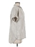 J.Crew 100% Linen Solid Gray Short Sleeve Button-Down Shirt Size M (estimated, tall) - photo 4