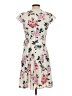 Ann Taylor 100% Polyester Floral Ivory Casual Dress Size 2 - photo 2