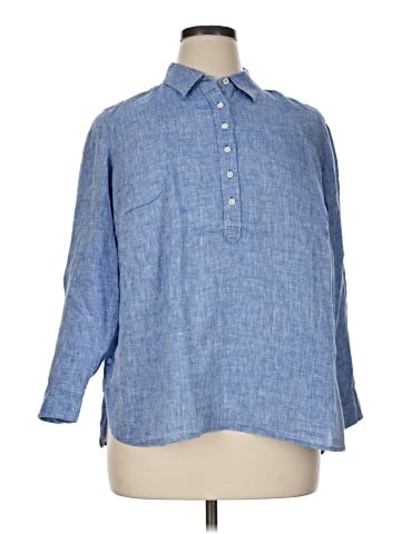 Talbots 3/4 Sleeve Button-Down Shirt (view 1)
