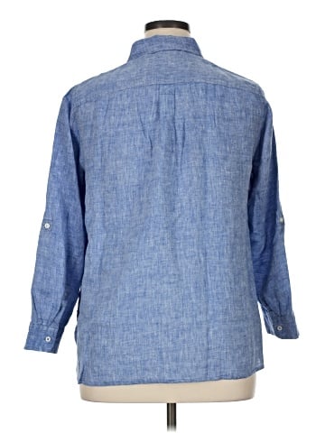 Talbots 3/4 Sleeve Button-Down Shirt (view 2)