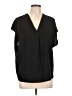 Banana Republic 100% Polyester Black Short Sleeve Blouse Size L - photo 1