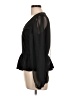 Peach 100% Polyester Black Long Sleeve Blouse Size L - photo 5