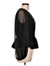 Peach 100% Polyester Black Long Sleeve Blouse Size L - photo 4