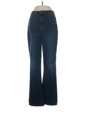 Madewell Tall Curvy Cali Demi-Boot Jeans in Larkspur Wash: TENCEL&trade; Denim Edition (view 1)