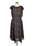 Gap 100% Polyester Paisley Black Casual Dress Size L - photo 1