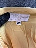 Les Copains 100% Silk Color Block Gold Yellow Long Sleeve Silk Top Size 4 - photo 7