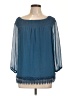 AB Studio 100% Polyester Teal 3/4 Sleeve Blouse Size L - photo 1