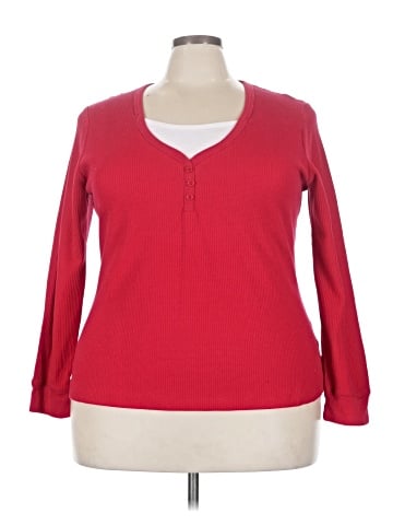 Faded Glory Long Sleeve Henley (view 1)