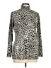 J. McLaughlin Animal Print Silver Long Sleeve Turtleneck Size L - photo 1