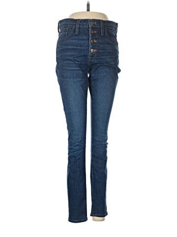 Madewell 9" Mid-Rise Skinny Jeans in Hayes Wash: Button-Front Edition (view 1)