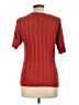 August Silk 100% Silk Red Short Sleeve Top Size L - photo 2