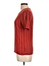 August Silk 100% Silk Red Short Sleeve Top Size L - photo 5
