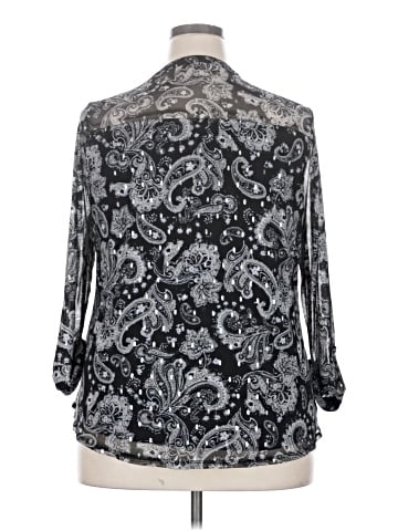 Roz & Ali Long Sleeve Blouse (view 2)