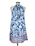 MSK Print Blue Casual Dress Size M - photo 2