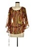 Smash 100% Polyester Orange 3/4 Sleeve Blouse Size M - photo 1