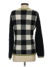 Lands' End 100% Cashmere Checkered-gingham Black Cashmere Pullover Sweater Size S - photo 2