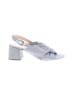 J.Crew 100% Leather Stripes Blue Silver Sandals Size 10 - photo 1