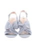J.Crew 100% Leather Stripes Blue Silver Sandals Size 10 - photo 2