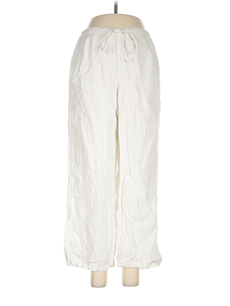 Pre-owned Jcrew Linen Pants In Ivory